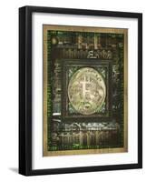 Bitcoin Steam Punk-Old Red Truck-Framed Giclee Print