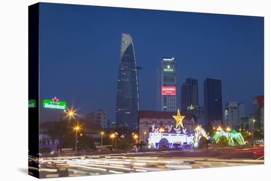 Bitexco Financial Tower at Dusk, Ho Chi Minh City, Vietnam, Indochina, Southeast Asia, Asia-Ian Trower-Stretched Canvas
