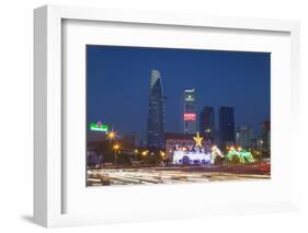 Bitexco Financial Tower at Dusk, Ho Chi Minh City, Vietnam, Indochina, Southeast Asia, Asia-Ian Trower-Framed Photographic Print