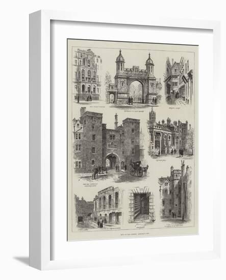 Bits of Old London, Lincoln's Inn-Alfred Robert Quinton-Framed Giclee Print