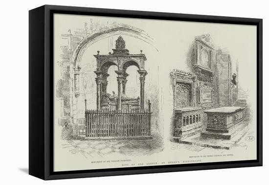 Bits of Old London, St Helen's, Bishopsgate-Alfred Robert Quinton-Framed Stretched Canvas
