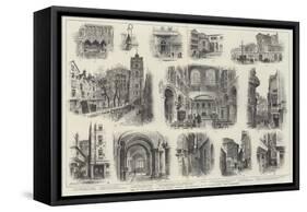 Bits of Old London, the Old Priory Church and Precincts of St Bartholomew, West Smithfield-Alfred Robert Quinton-Framed Stretched Canvas