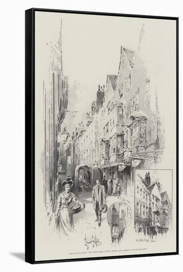 Bits of Old London, the White Horse Tavern, Fetter Lane, Shortly to Be Pulled Down-Herbert Railton-Framed Stretched Canvas