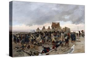 Bivouac at Le Bourget-Alphonse Marie de Neuville-Stretched Canvas