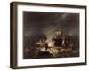 Bivouac de Napoléon Ier sur le champ de bataille de Wagram pendant la nuit du 5 au 6 juillet 1809-Adolphe Roehn-Framed Giclee Print