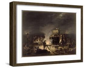 Bivouac de Napoléon Ier sur le champ de bataille de Wagram pendant la nuit du 5 au 6 juillet 1809-Adolphe Roehn-Framed Giclee Print