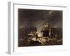 Bivouac de Napoléon Ier sur le champ de bataille de Wagram pendant la nuit du 5 au 6 juillet 1809-Adolphe Roehn-Framed Giclee Print