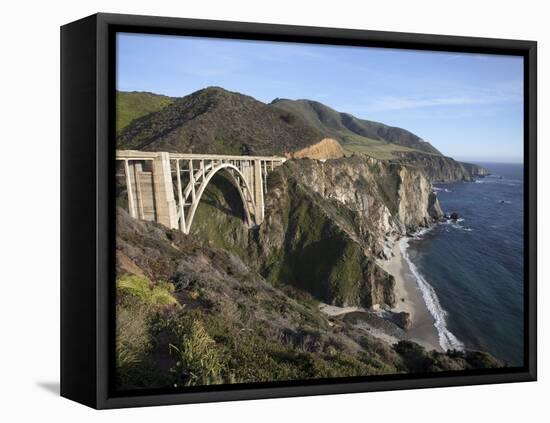 Bixby Bridge, Along Highway 1 North of Big Sur, California, United States of America, North America-Donald Nausbaum-Framed Stretched Canvas