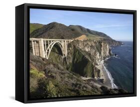 Bixby Bridge, Along Highway 1 North of Big Sur, California, United States of America, North America-Donald Nausbaum-Framed Stretched Canvas