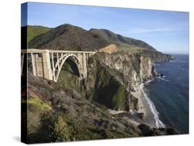 Bixby Bridge, Along Highway 1 North of Big Sur, California, United States of America, North America-Donald Nausbaum-Stretched Canvas