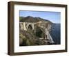 Bixby Bridge, Along Highway 1 North of Big Sur, California, United States of America, North America-Donald Nausbaum-Framed Photographic Print