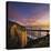 Bixby Bridge at Sunset.-Jon Hicks-Stretched Canvas