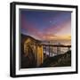 Bixby Bridge at Sunset.-Jon Hicks-Framed Photographic Print