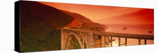 Bixby Bridge, Big Sur, California, USA-null-Stretched Canvas