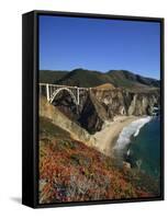 Bixby Bridge, Big Sur, California, USA-Steve Vidler-Framed Stretched Canvas