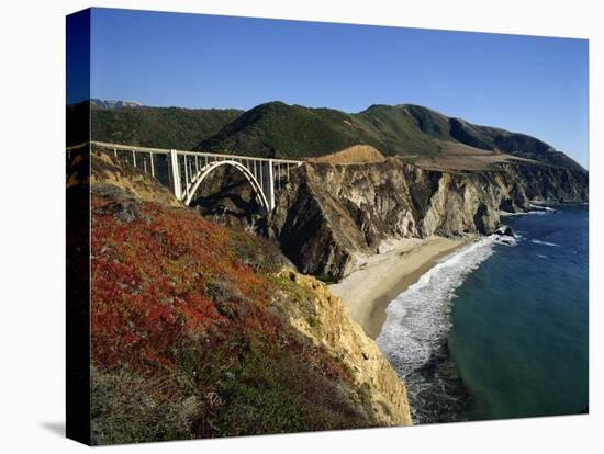 Bixby Bridge, Big Sur, California, USA-Steve Vidler-Stretched Canvas