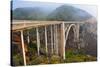 Bixby Bridge, Big Sur California-robert cicchetti-Stretched Canvas