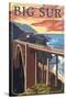 Bixby Bridge - California Coast-Lantern Press-Stretched Canvas