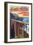 Bixby Bridge - California Coast-Lantern Press-Framed Art Print