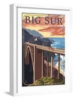 Bixby Bridge - California Coast-Lantern Press-Framed Art Print