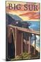 Bixby Bridge - California Coast-Lantern Press-Mounted Art Print