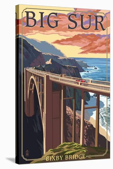 Bixby Bridge - California Coast-Lantern Press-Stretched Canvas