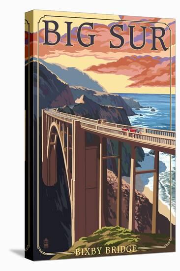 Bixby Bridge - California Coast-Lantern Press-Stretched Canvas