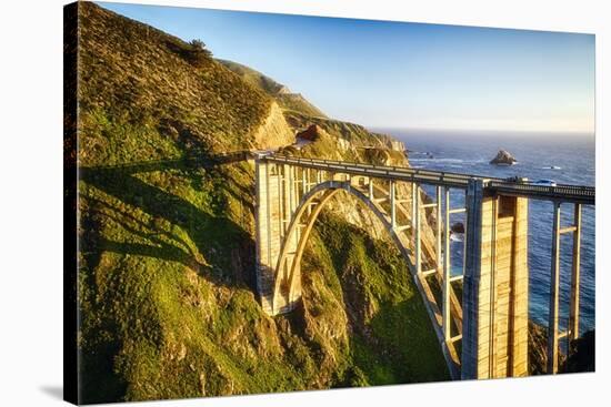 Bixby Creek Bridge, Big Sur California-George Oze-Stretched Canvas