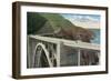 Bixby Creek Bridge, San Simeon Highway, California-null-Framed Art Print