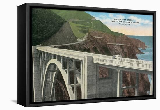 Bixby Creek Bridge, San Simeon Highway, California-null-Framed Stretched Canvas