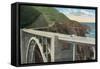 Bixby Creek Bridge, San Simeon Highway, California-null-Framed Stretched Canvas