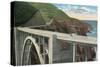 Bixby Creek Bridge, San Simeon Highway, California-null-Stretched Canvas