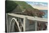 Bixby Creek Bridge, San Simeon Highway, California-null-Stretched Canvas