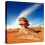 Bizarre Sandstone Cliff in Sahara Desert, Algeria-DmitryP-Stretched Canvas