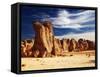 Bizarre Sandstone Cliffs in Sahara Desert, Tassili N'ajjer, Algeria-DmitryP-Framed Stretched Canvas