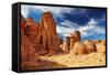 Bizarre Sandstone Cliffs in Sahara Desert, Tassili N'ajjer, Algeria-DmitryP-Framed Stretched Canvas