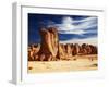 Bizarre Sandstone Cliffs in Sahara Desert, Tassili N'ajjer, Algeria-DmitryP-Framed Photographic Print