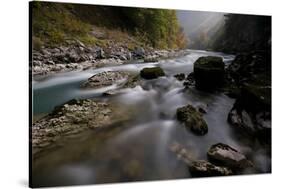 Bjelovac Cascade in Moonlight, River Tara, Durmitor Np, Montenegro, October 2008-Radisics-Stretched Canvas