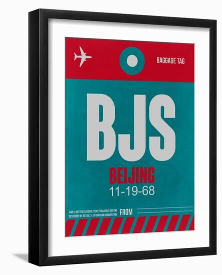 BJS Beijing Luggage Tag 1-NaxArt-Framed Art Print