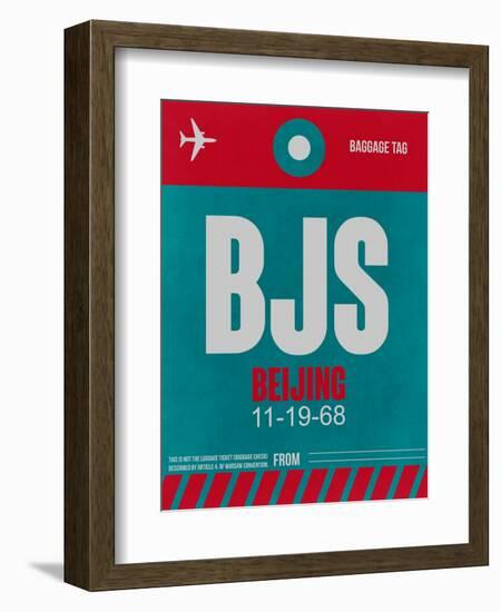 BJS Beijing Luggage Tag 1-NaxArt-Framed Art Print