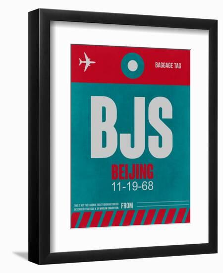 BJS Beijing Luggage Tag 1-NaxArt-Framed Art Print