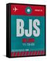 BJS Beijing Luggage Tag 1-NaxArt-Framed Stretched Canvas