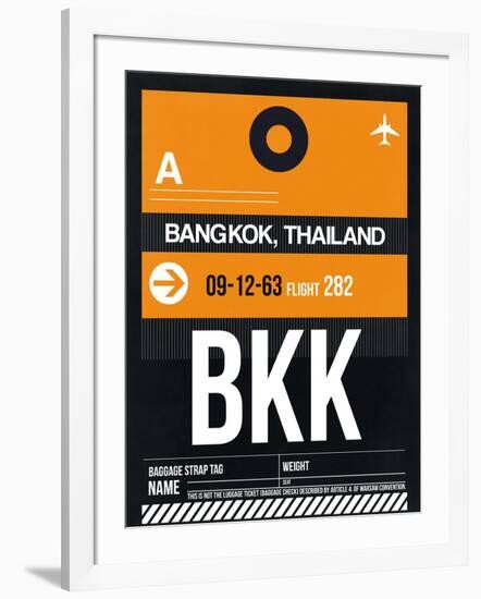 BKK Bangkok Luggage Tag I-NaxArt-Framed Art Print