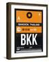 BKK Bangkok Luggage Tag I-NaxArt-Framed Art Print