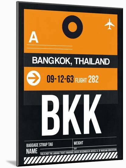 BKK Bangkok Luggage Tag I-NaxArt-Mounted Art Print