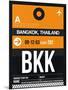 BKK Bangkok Luggage Tag I-NaxArt-Mounted Art Print