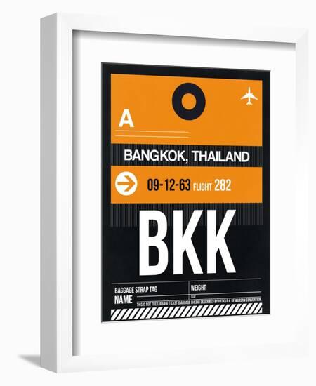 BKK Bangkok Luggage Tag I-NaxArt-Framed Art Print