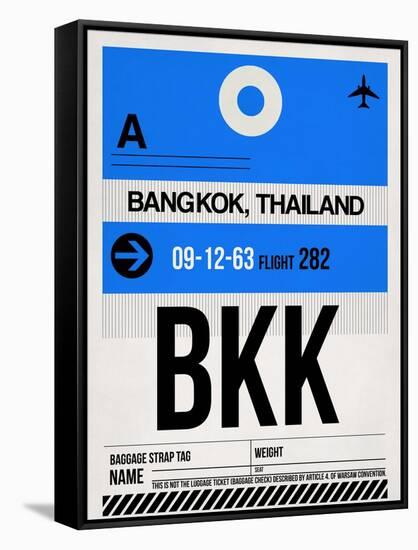 BKK Bangkok Luggage Tag II-NaxArt-Framed Stretched Canvas