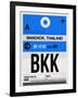 BKK Bangkok Luggage Tag II-NaxArt-Framed Art Print