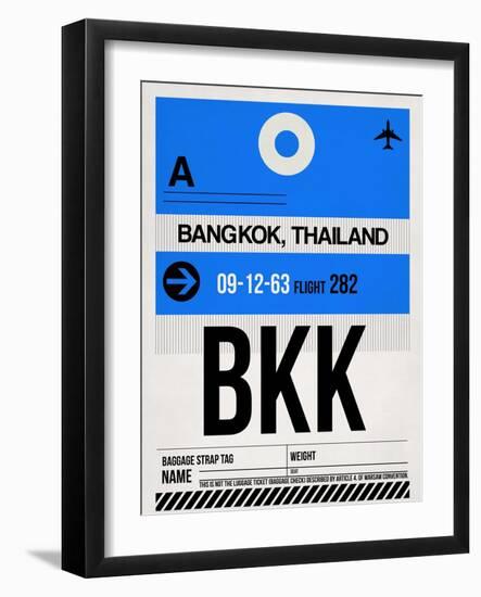 BKK Bangkok Luggage Tag II-NaxArt-Framed Art Print